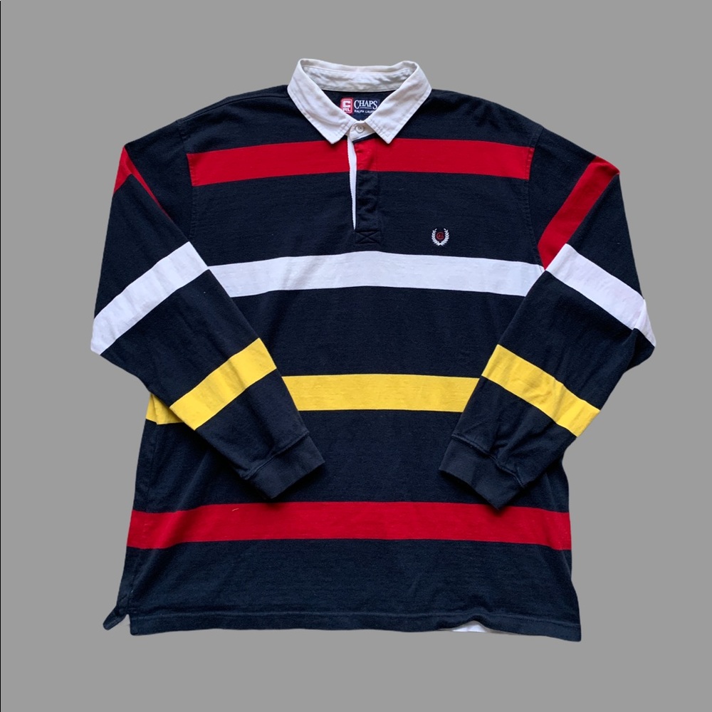 Vintage Chaps Ralph Lauren Striped Rugby Shirt